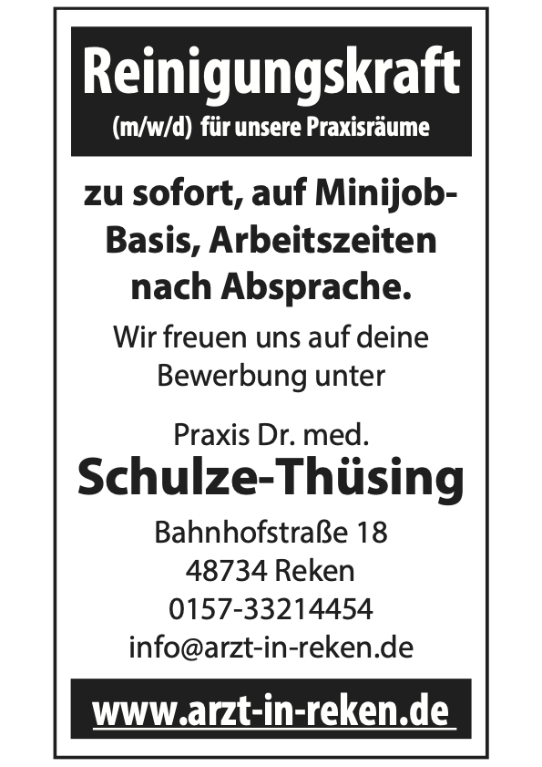 Kleinanzeige Reinigungskraft Kleinanzeige Reinigungskraft